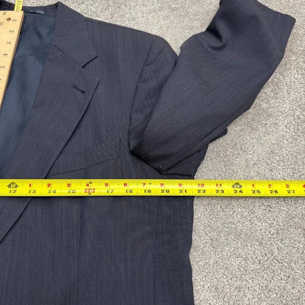 Hugo Boss Apollon Olymp Suit Blazer Jacket Men 40R Navy Blue Virgin Blue Classic